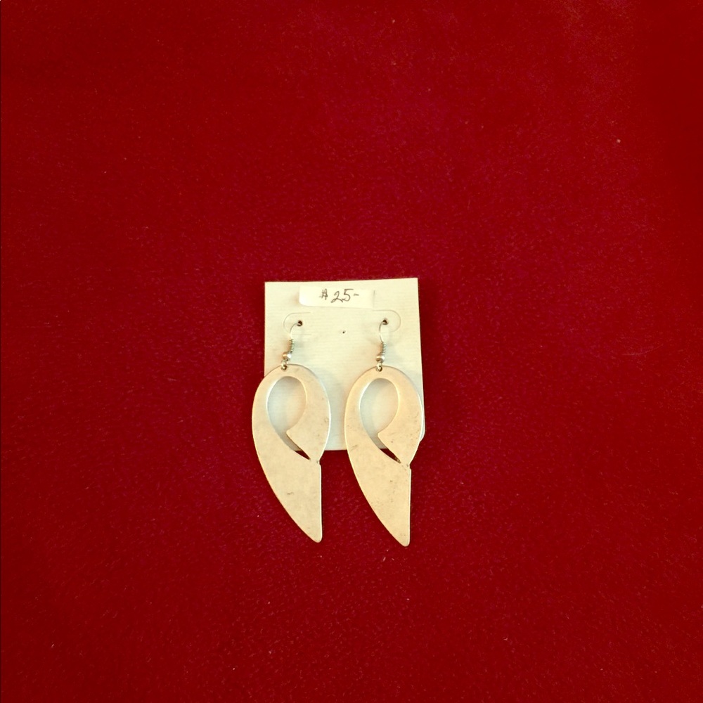 REDUCED!-Very sleek & modern Pewter earrings
